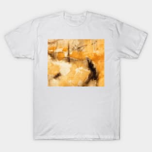 Abstract Oil Painting Mustard Yellow 12c16 T-Shirt